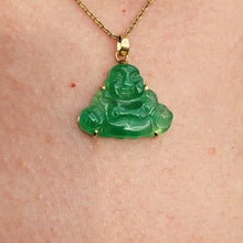 Load image into Gallery viewer, Guangdong Jade Buddha Pendant (with 18K Gold)