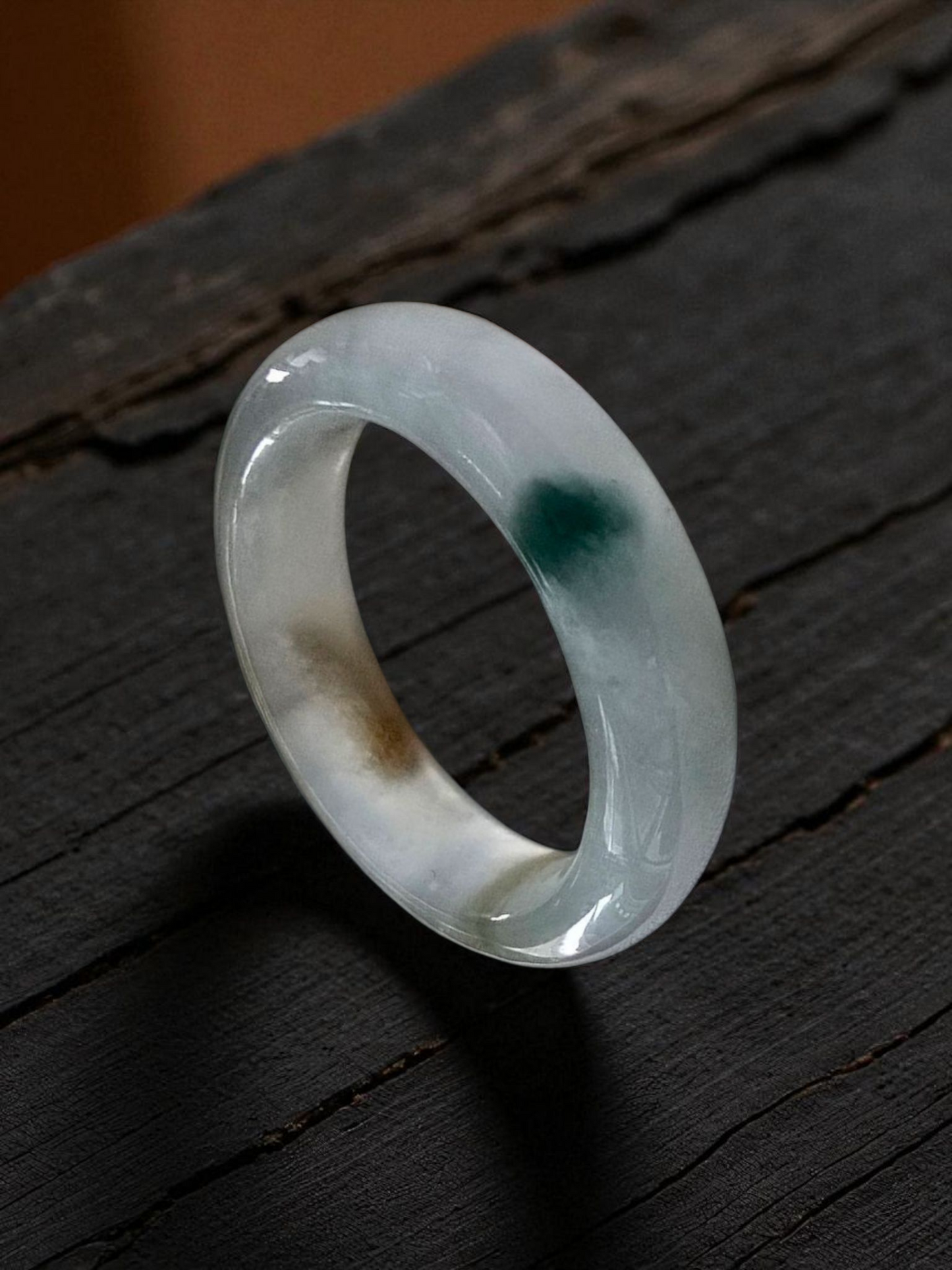 Masters Burmese A-Jadeite Infinity Band Ring Size US 5.5 09016