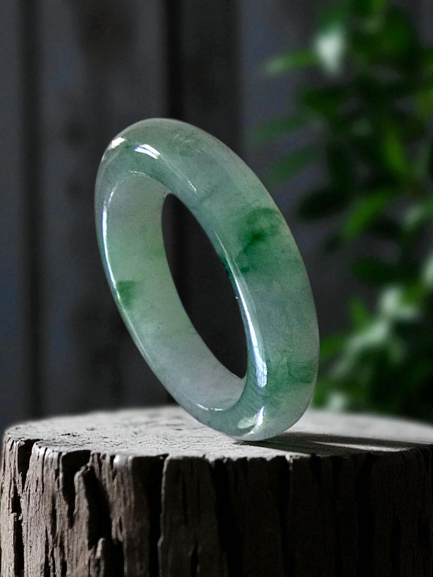 Masters Burmese A-Jadeite Infinity Band Ring Size US 5.5 09019 - Certified