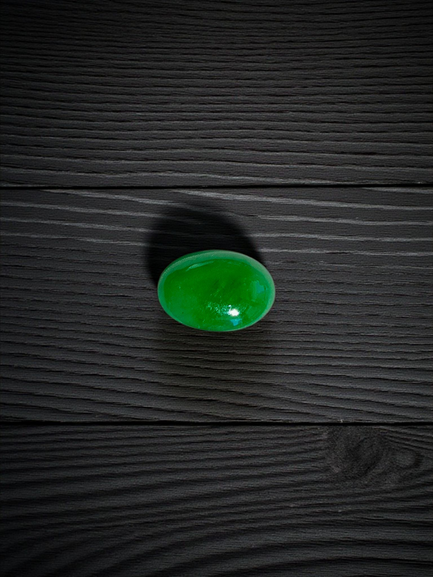 Certified MADE IN JAPAN 1.74 cts. Bright Green Burmese A-Jadeite Oval Cabochon Loose Stone LS23