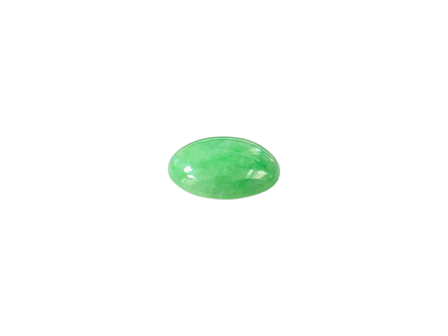 Certified MADE IN JAPAN 4.69 cts. Light Green Burmese A-Jadeite Oval Cabochon Loose Stone LS35