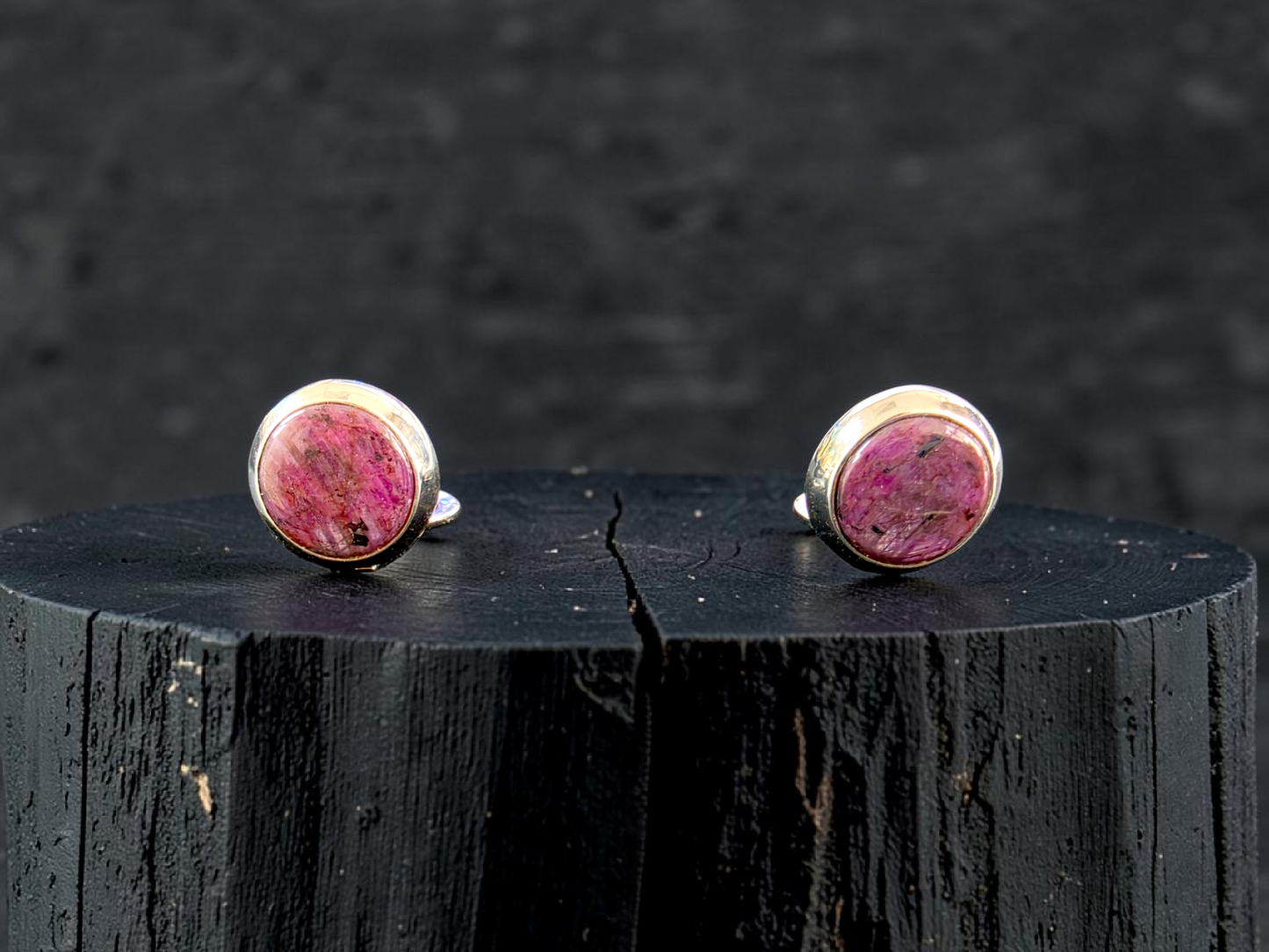 Westminster Ruby Smart Button Cover Pair (with Sterling Silver 925)