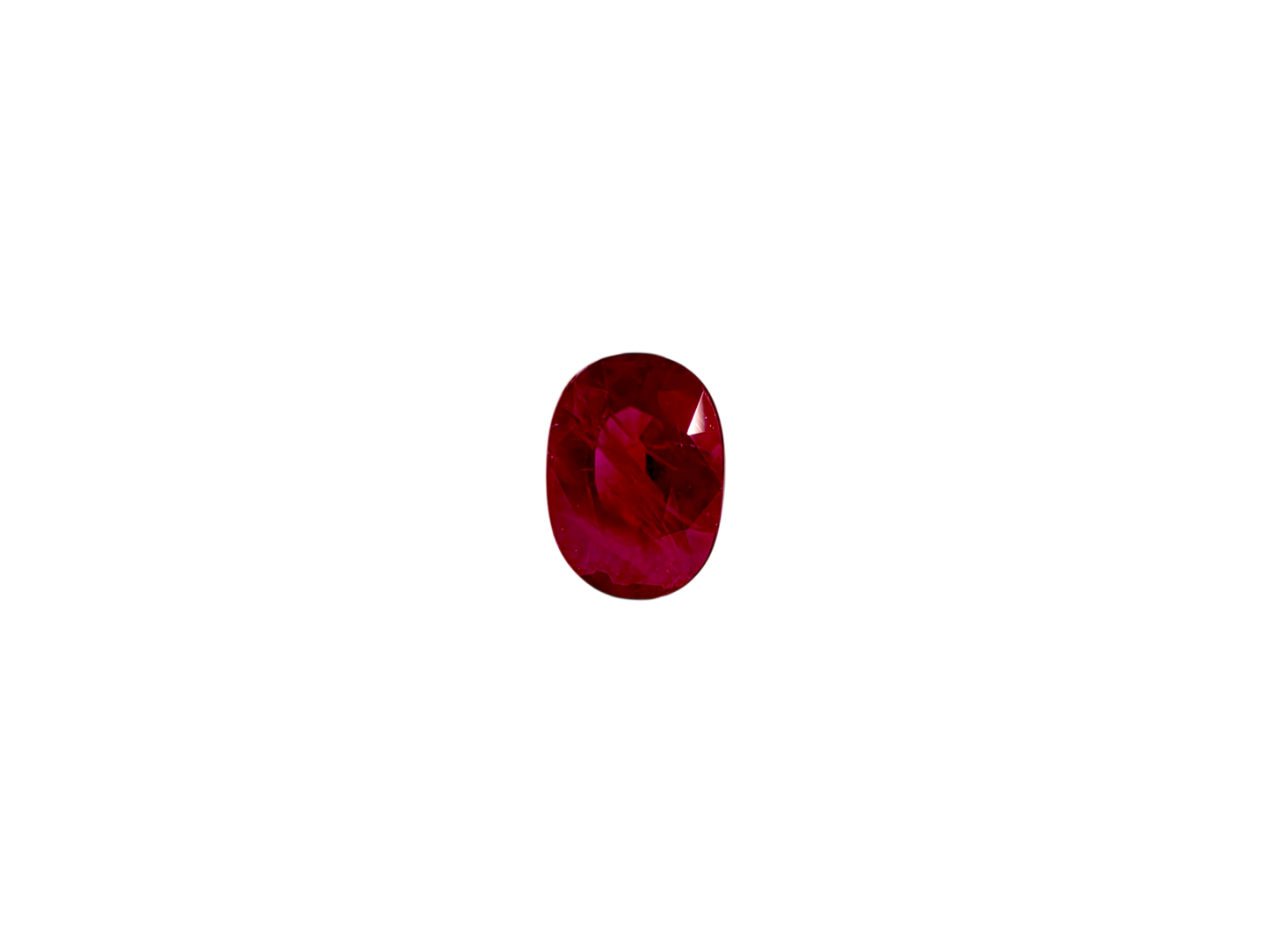 Certified 1.242 cts. Heated Purplish Red Ruby (Mozambique) Oval Shaped Loose Stone LS73