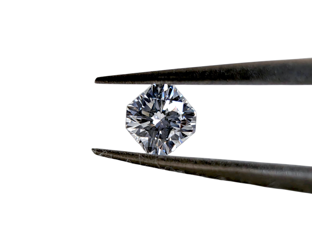 GIA Certified Natural 0.367 cts. D VVS2 Gd Vg Ft Square Radiant Shaped Diamond Loose Stone - LS84