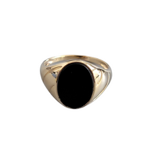 Load image into Gallery viewer, Fyie Signet Onyx Ring (with 14K Gold)