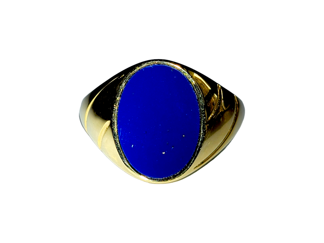 Fyie Signet Lapis Ring (with 14K Gold)