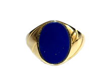 Load image into Gallery viewer, Fyie Signet Lapis Ring (with 14K Gold)