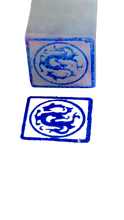 Load image into Gallery viewer, Knight&#39;s Square Hanko Burmese Jade Ink Stamp