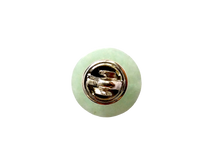 Load image into Gallery viewer, Happy Buddha Burmese A-Jadeite Brooch/Lapel Pin with 14K Yellow Gold and Silver 925 Back
