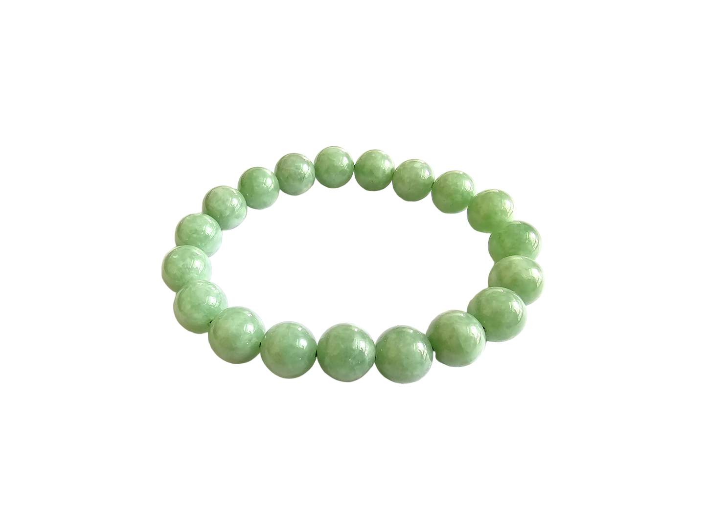 帝王綠緬甸 A 種翡翠串珠手鍊(每顆 10 毫米 x 19 顆珠子)05002