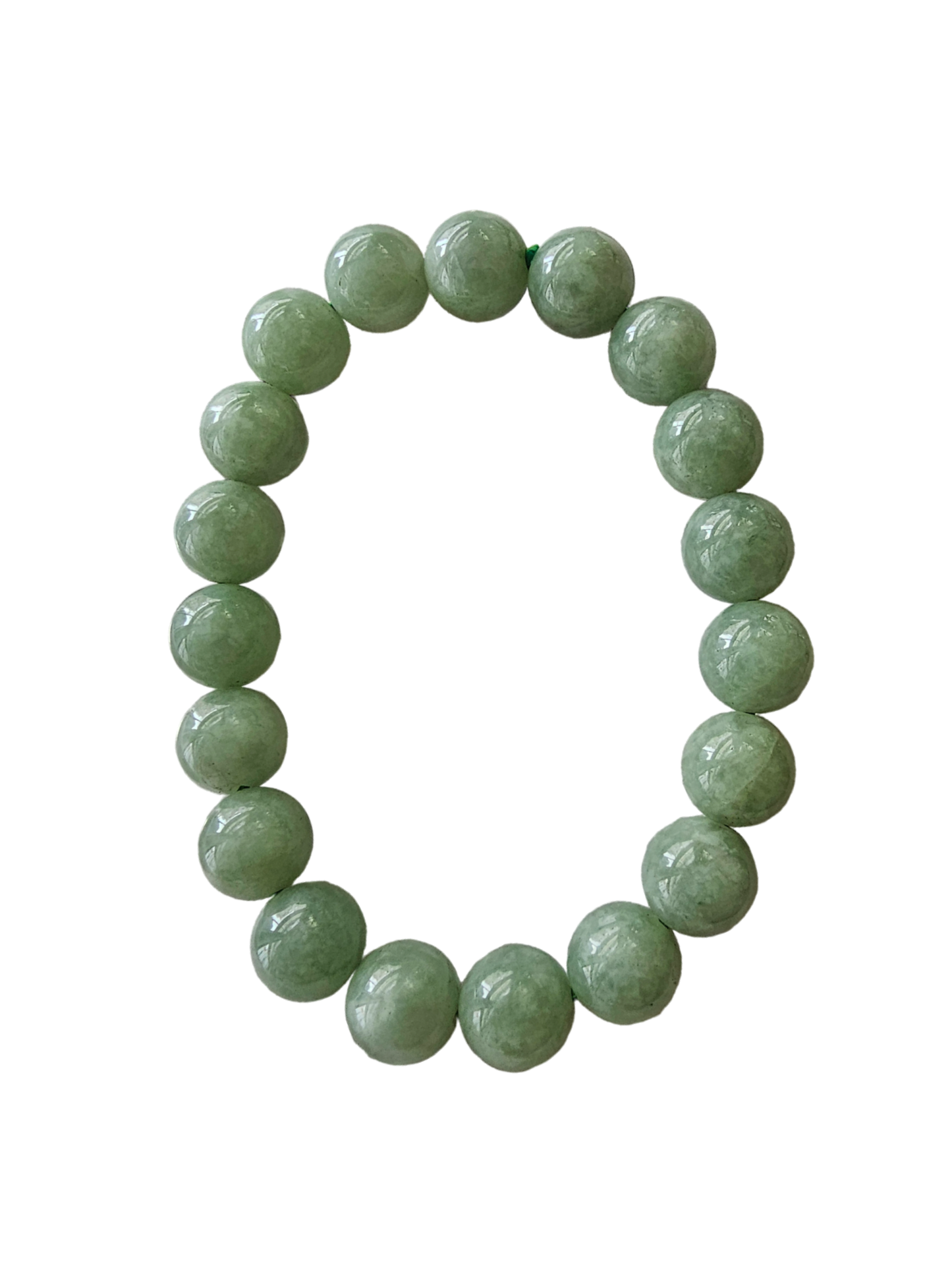 帝王綠緬甸 A 種翡翠串珠手鍊(每顆 10 毫米 x 19 顆珠子)05003