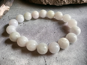 Imperial Lavender Burmese A-Jadeite Jade Beaded Bracelet (10mm Each x 18 beads) 06003