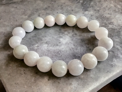 Imperial Lavender Burmese A-Jadeite Jade Beaded Bracelet (10mm Each x 18 beads) 06003