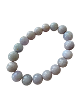 Load image into Gallery viewer, Imperial Lavender Burmese A-Jadeite Jade Beaded Bracelet (10-10.5mm Each x 18 beads) 06005