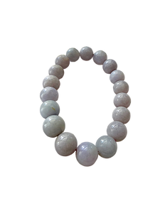 Imperial Lavender Burmese A-Jadeite Jade Beaded Bracelet (10-10.5mm Each x 18 beads) 06005