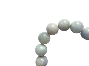Imperial Lavender Burmese A-Jadeite Jade Beaded Bracelet (10-11mm Each x 18 beads) 06006