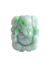 Load image into Gallery viewer, Catalyst&#39;s Lord Ganesha Imperial Burmese A-Jade Figurine Ornament Statue Showpiece