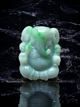 Load image into Gallery viewer, Catalyst&#39;s Lord Ganesha Imperial Burmese A-Jade Figurine Ornament Statue Showpiece