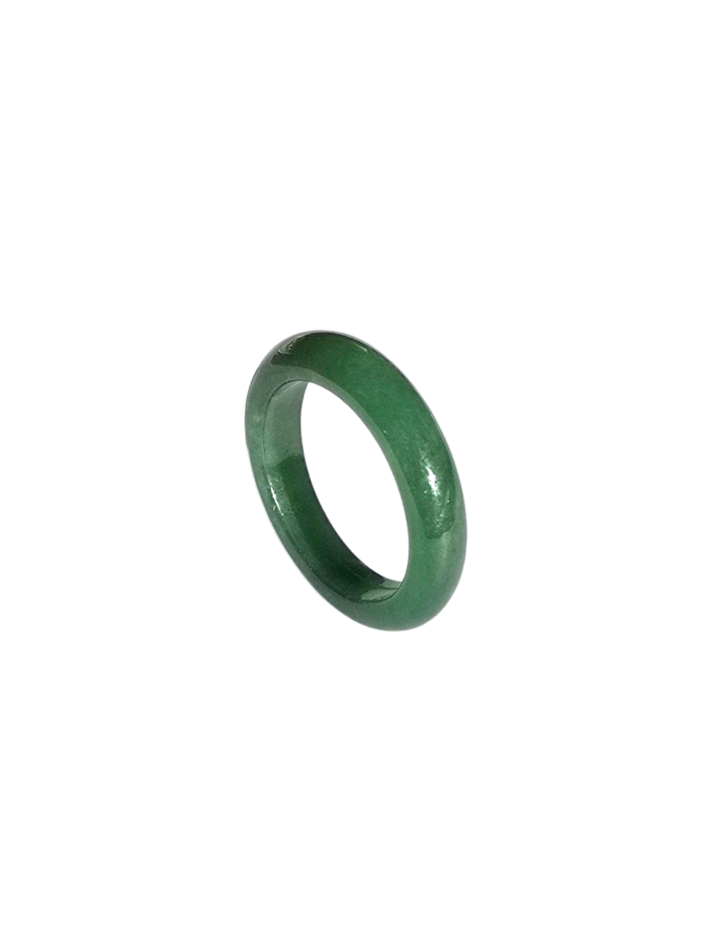 Masters Burmese Vibrant Green A-Jadeite Infinity Band Ring Size US 6.5 - 09009 - Certified