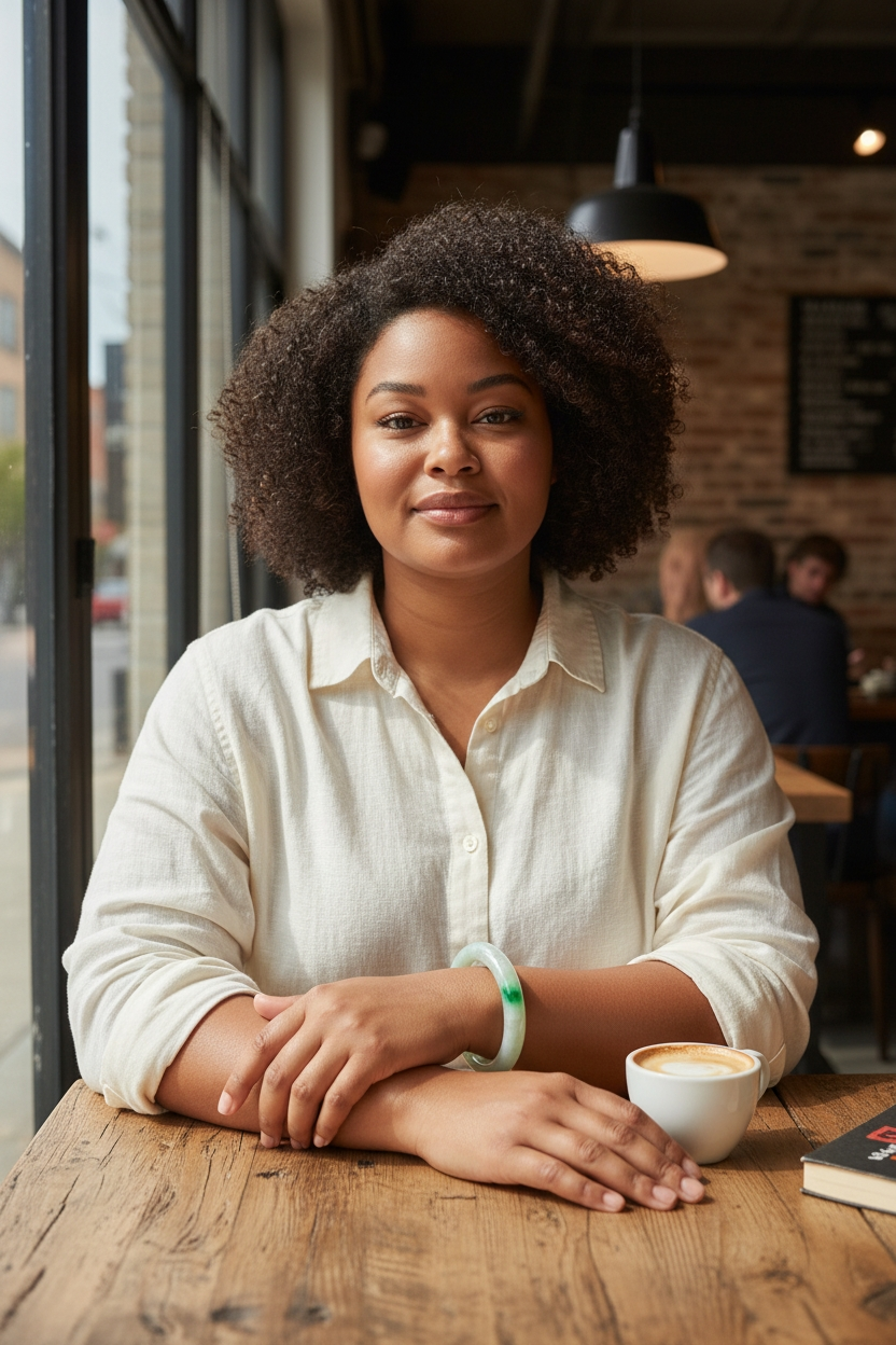 Earth's (MADE IN JAPAN) Burmese Green A-Jade Round Bangle Bracelet - Certified 08833