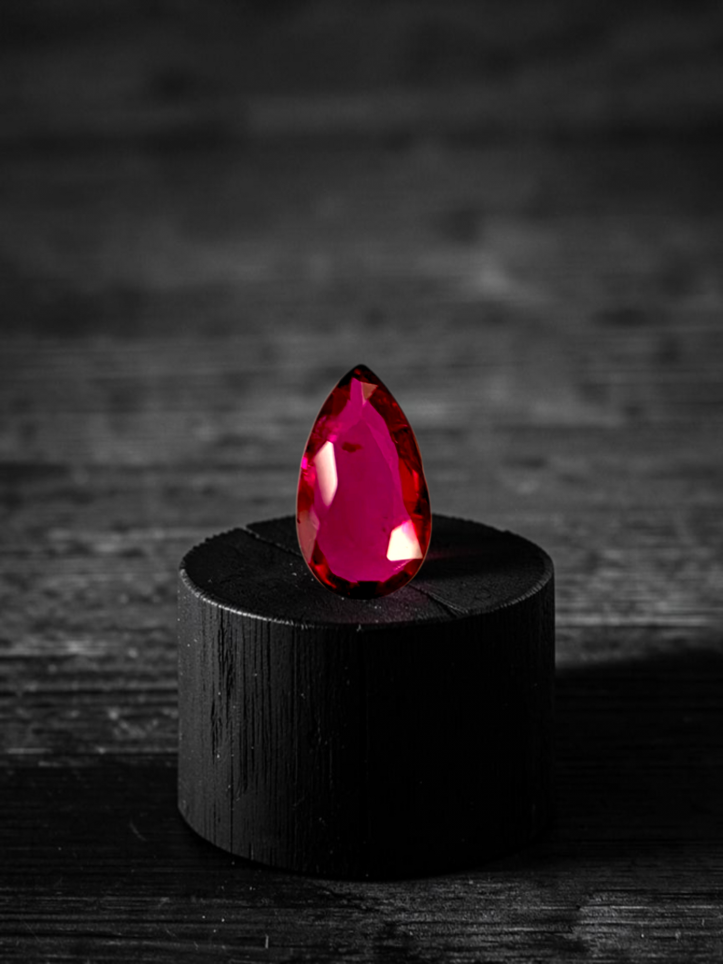 GIA Certified 1.00 cts. No Heat Vivid Red Ruby (Mozambique) Pear Shaped Loose Stone LS80