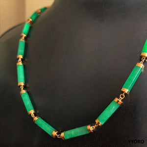 Juk Eternity Jade Necklace (with 14K Gold)