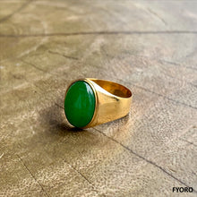 Load image into Gallery viewer, Anyang Royal Jade Ring (with 14K Gold)