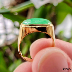 Nanjing Royal Jade Ring (with 14K Yellow Gold)