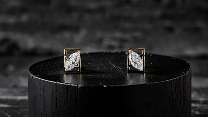 Yatomi Natural Marquise Diamonds (0.80 cts.) D/E SI1 Stud Earrings (with 18K Yellow Gold) - Certified
