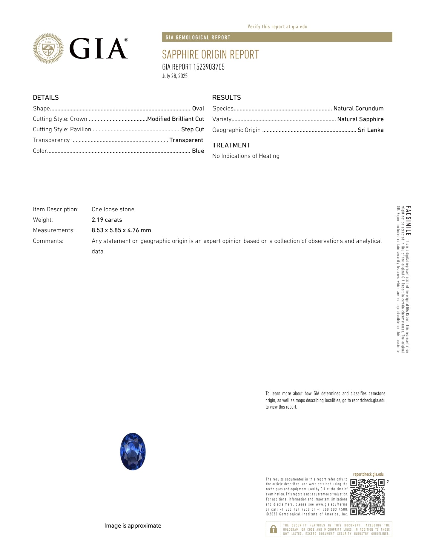 Kazuno 2.19cts. Made in JAPAN Natural No Heat Sri Lankan Royal Vivid Blue Sapphire Pendant (with PT900 and Natural Diamonds) - GIA Certified