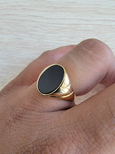 Fyie 圖章瑪瑙戒指（鑲有 14K 金）