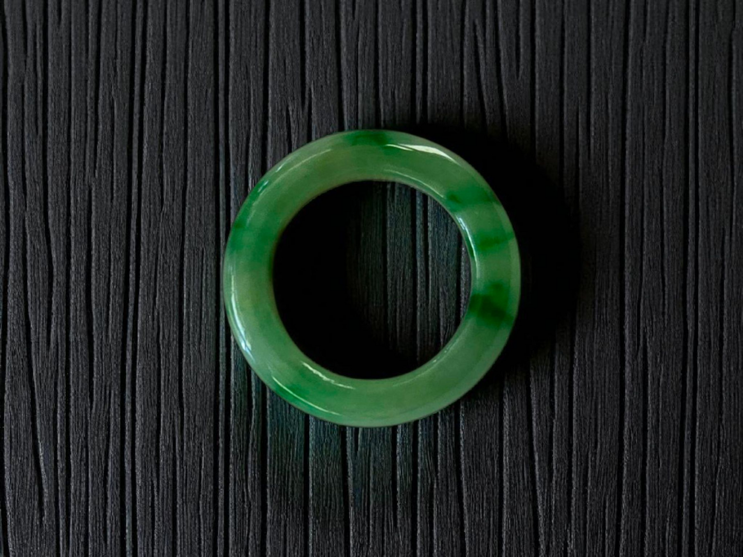 Masters Burmese A-Jadeite Infinity Band Ring Size US 5 09020 - Certified