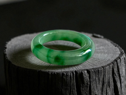 Masters Burmese A-Jadeite Infinity Band Ring Size US 5 09020 - Certified