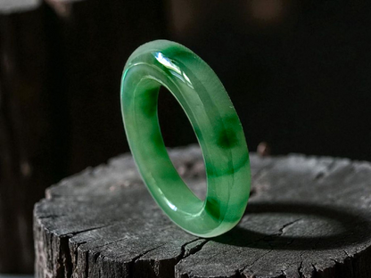 Masters Burmese A-Jadeite Infinity Band Ring Size US 5 09020 - Certified