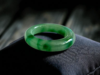 Masters Burmese A-Jadeite Infinity Band Ring Size US 5 09020 - Certified