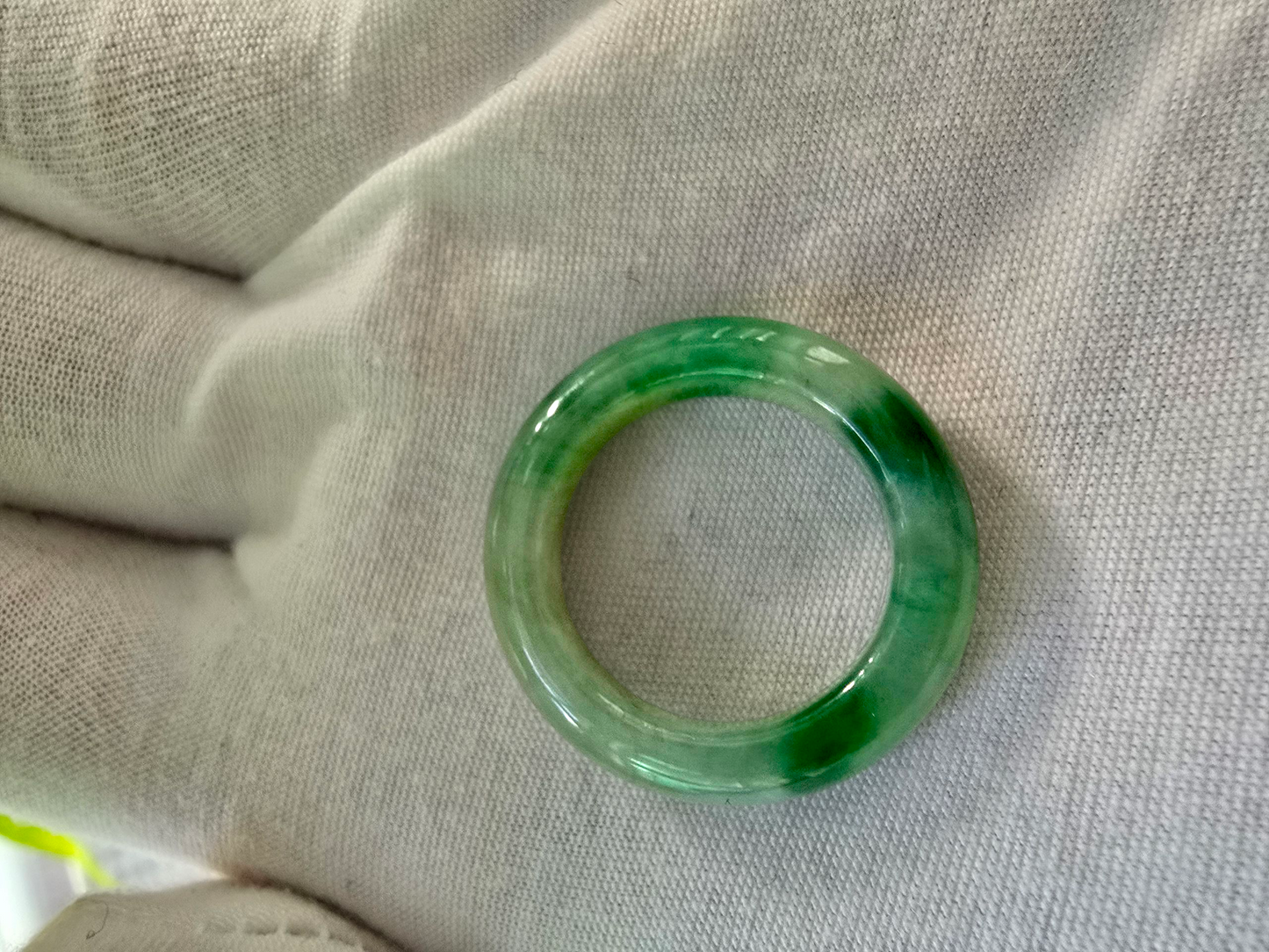 Masters Burmese A-Jadeite Infinity Band Ring Size US 9.5 09021 - Certified