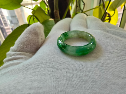 Masters Burmese A-Jadeite Infinity Band Ring Size US 9.5 09021 - Certified