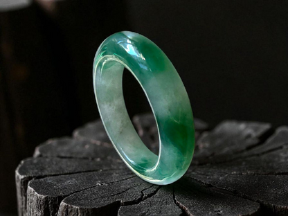 Masters Burmese A-Jadeite Infinity Band Ring Size US 9.5 09021 - Certified