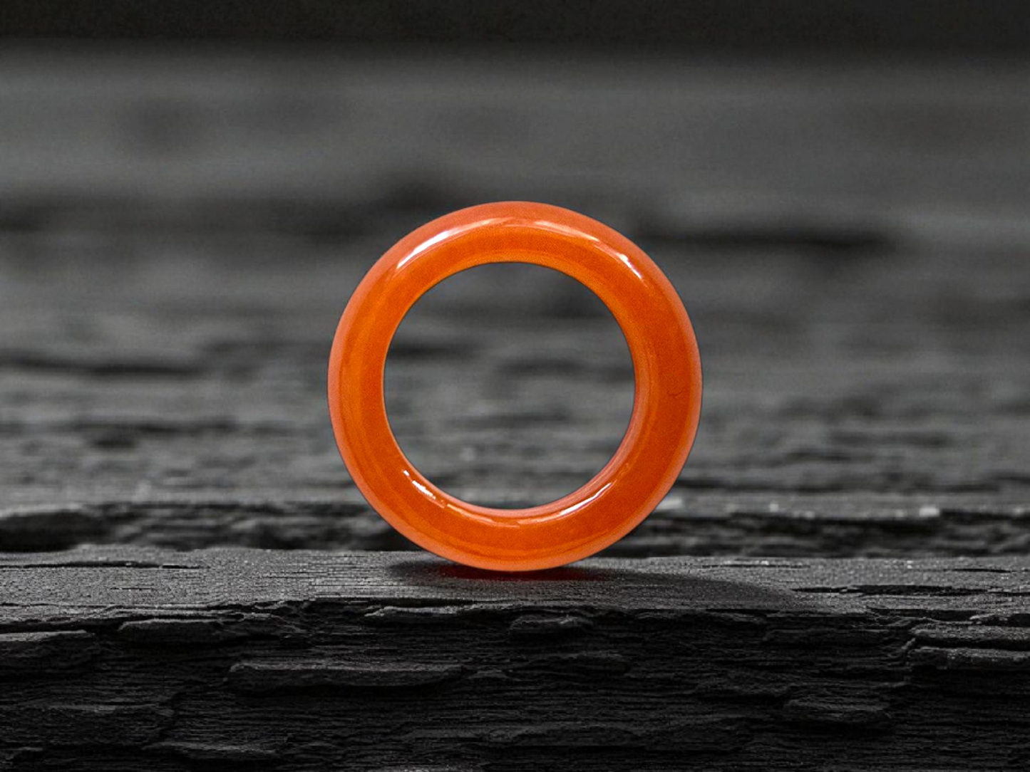 Masters Burmese Red A-Jadeite Infinity Band Ring Size US 5.5 09022 - Certified