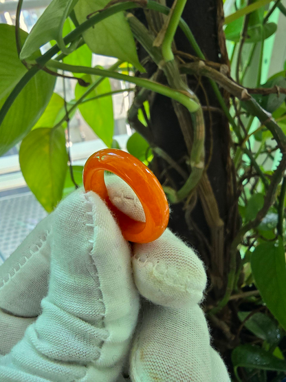 Masters Burmese Red A-Jadeite Infinity Band Ring Size US 5.5 09022 - Certified