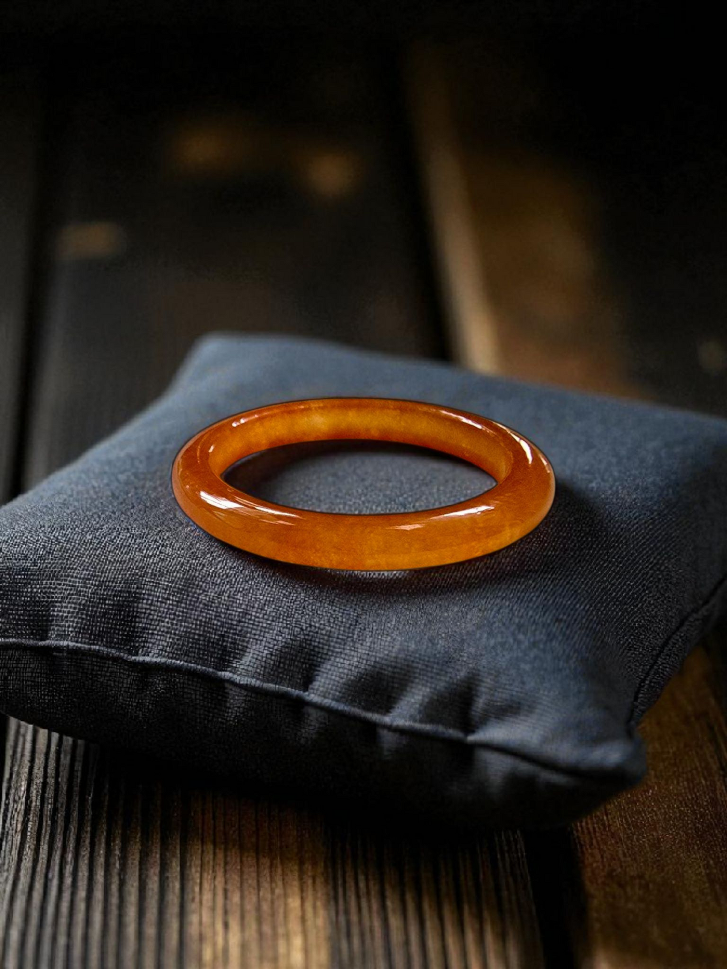 Masters Burmese Orange-Red A-Jadeite Infinity Band Ring Size US 6.5 09023 - Certified