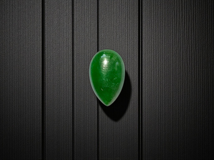 Certified MADE IN JAPAN 6.42 cts. Deep Green Burmese A-Jadeite Pear Shaped Cabochon Loose Stone LS16