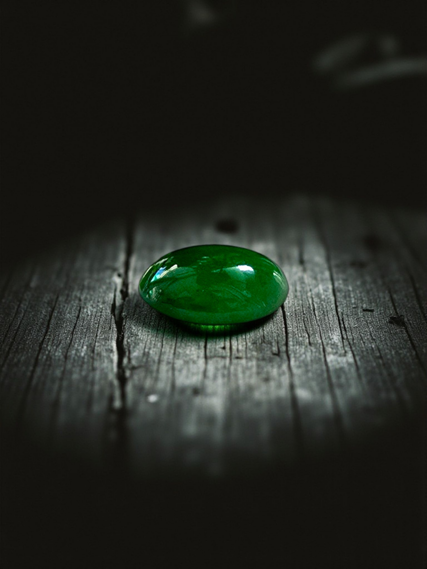 Certified MADE IN JAPAN 3.09 cts. Bright Green Burmese A-Jadeite Oval Cabochon Loose Stone LS18