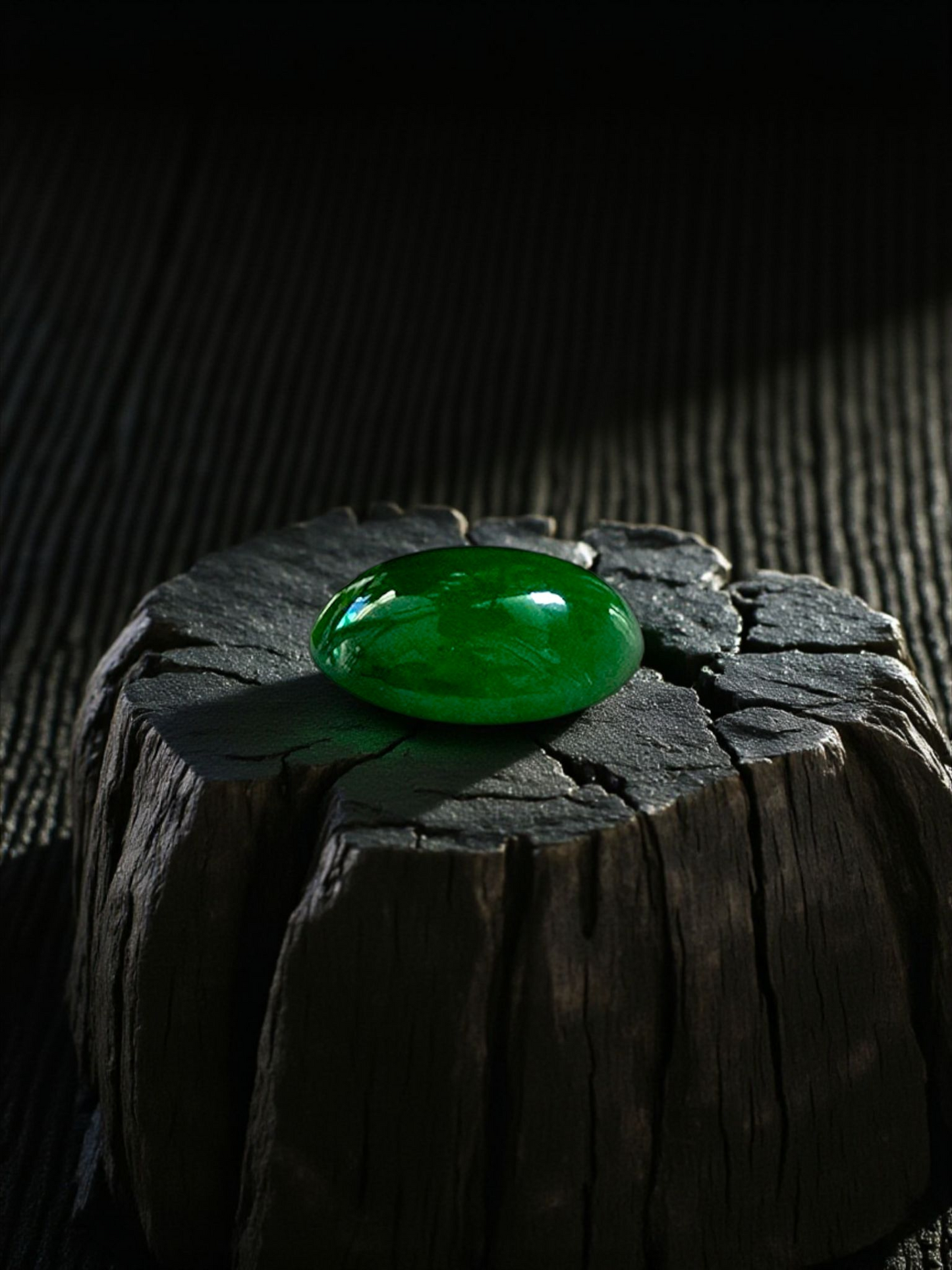 Certified MADE IN JAPAN 3.09 cts. Bright Green Burmese A-Jadeite Oval Cabochon Loose Stone LS18