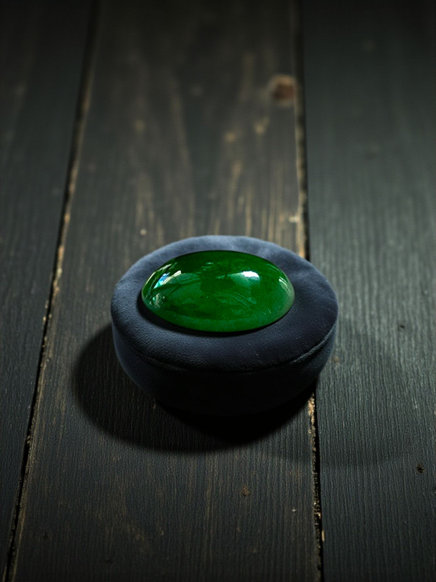 Certified MADE IN JAPAN 3.09 cts. Bright Green Burmese A-Jadeite Oval Cabochon Loose Stone LS18