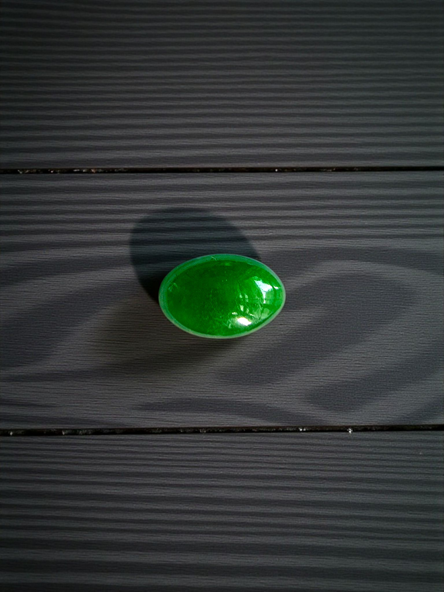 Certified MADE IN JAPAN 1.08 cts. Bright Green Burmese A-Jadeite Oval Cabochon Loose Stone LS19