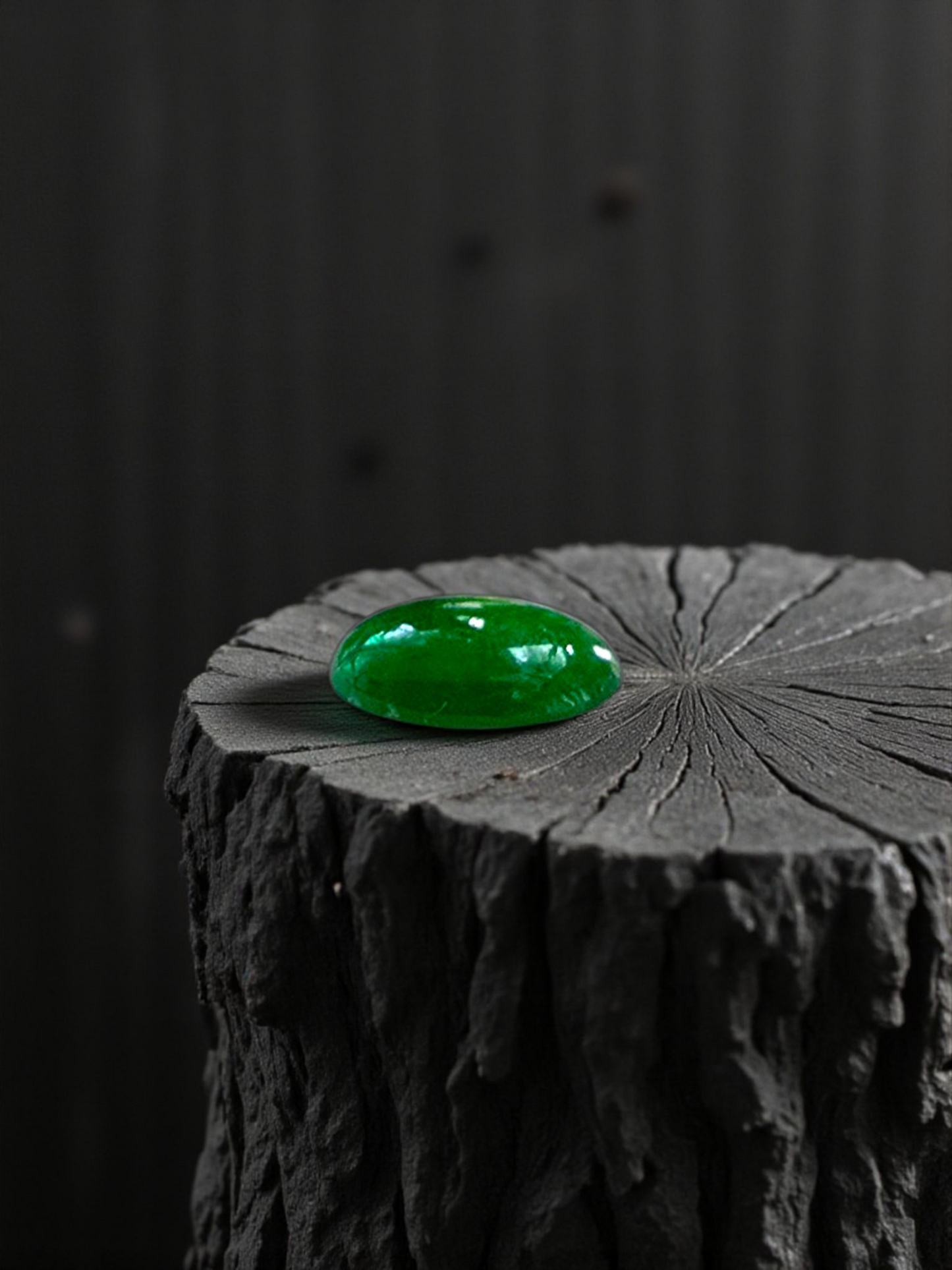 Certified MADE IN JAPAN 1.08 cts. Bright Green Burmese A-Jadeite Oval Cabochon Loose Stone LS19