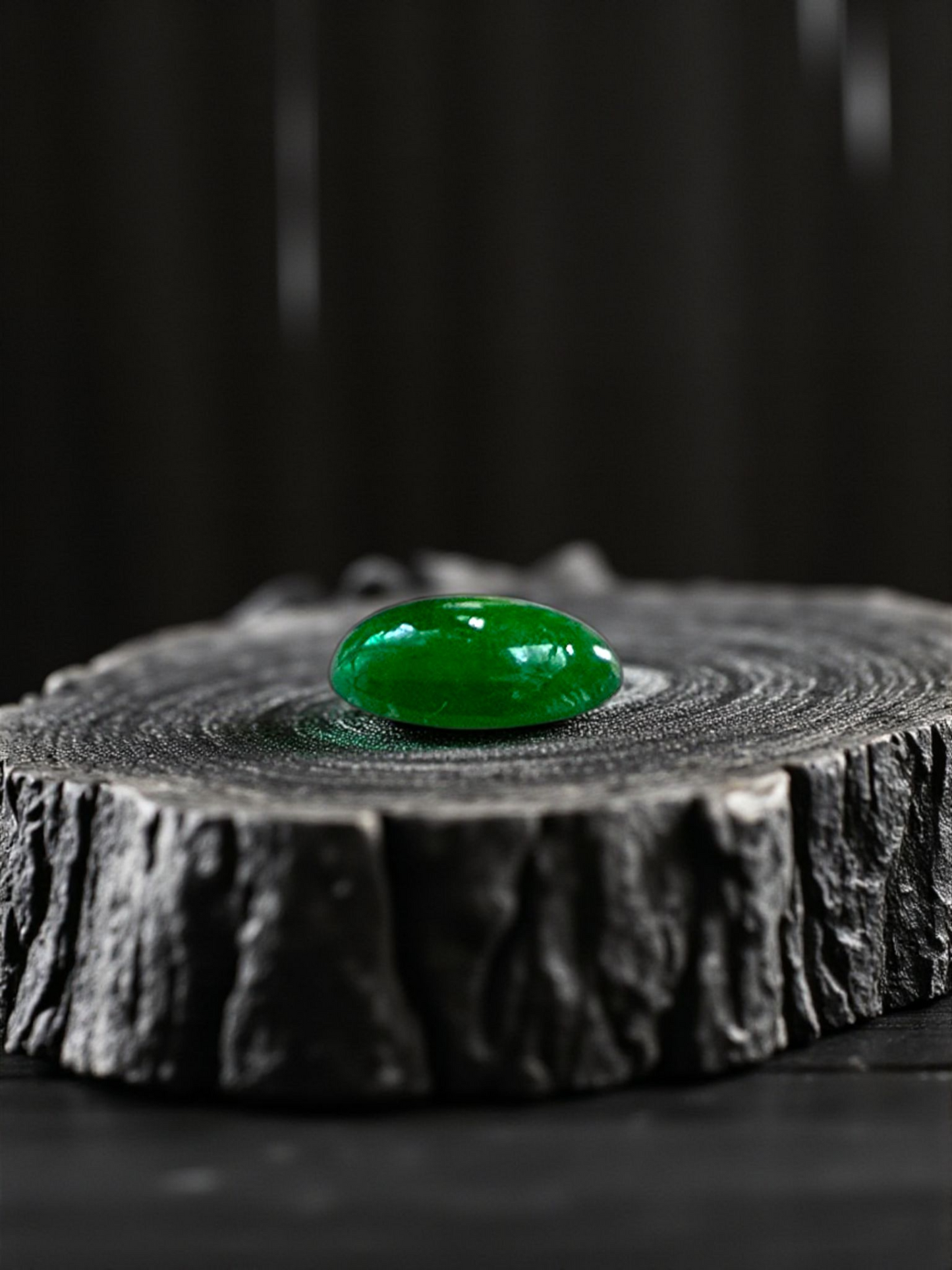 Certified MADE IN JAPAN 1.08 cts. Bright Green Burmese A-Jadeite Oval Cabochon Loose Stone LS19