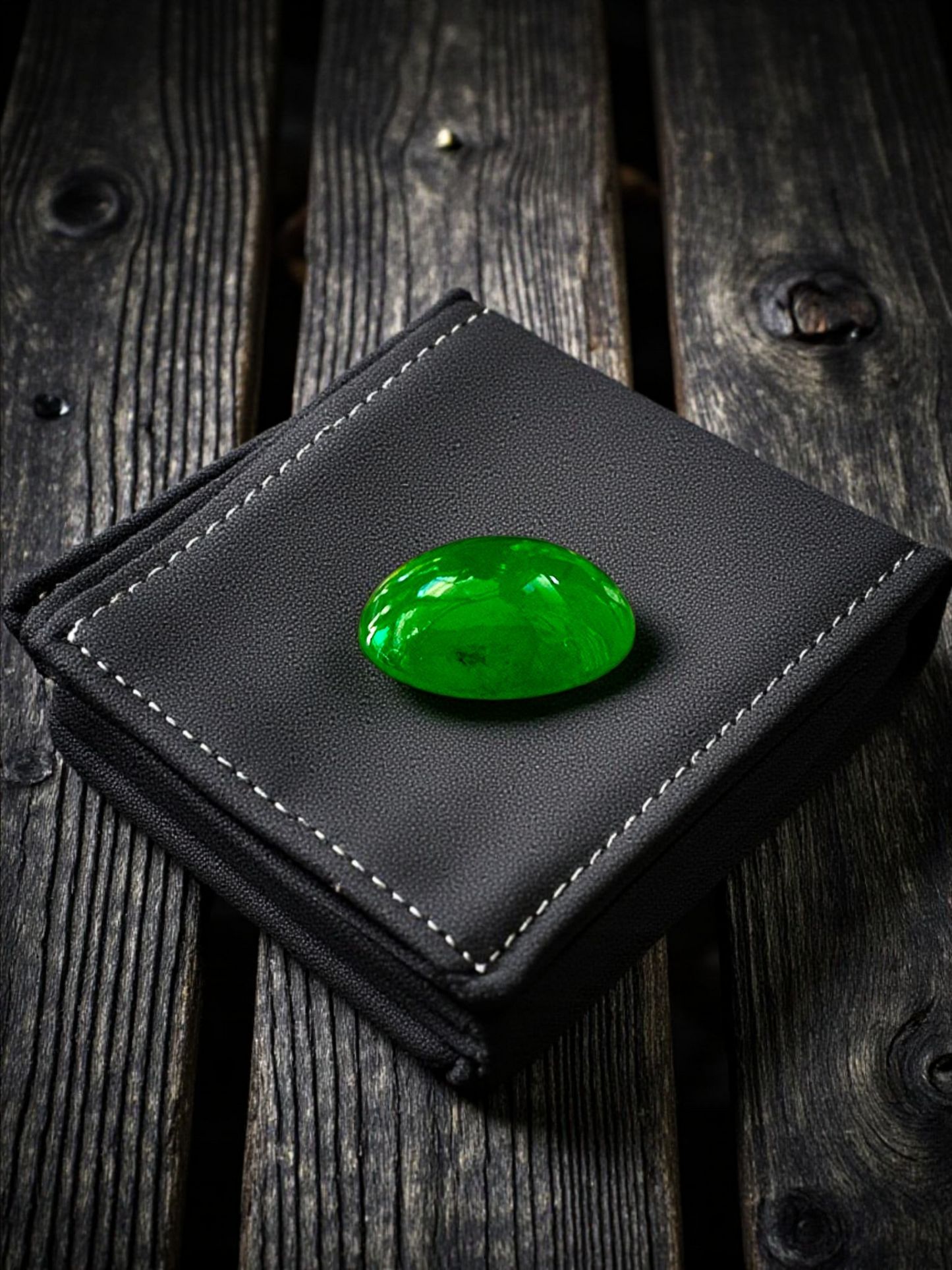 Certified MADE IN JAPAN 1.16 cts. Bright Green Burmese A-Jadeite Oval Cabochon Loose Stone LS21