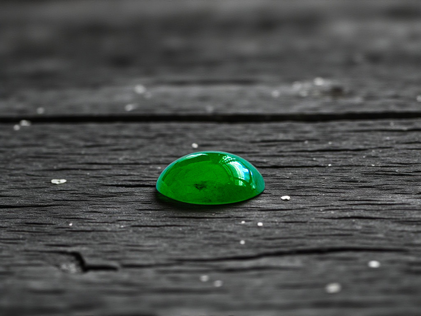 Certified MADE IN JAPAN 1.16 cts. Bright Green Burmese A-Jadeite Oval Cabochon Loose Stone LS21